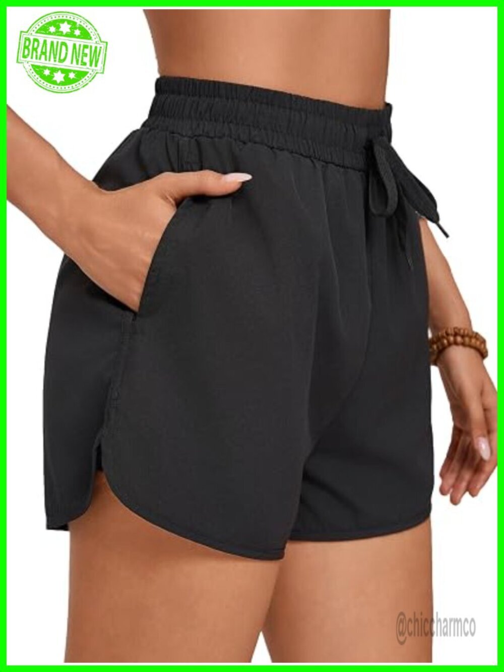 High Waisted Board Shorts Plus Size Swim Trunks with Pockets Quick Dry